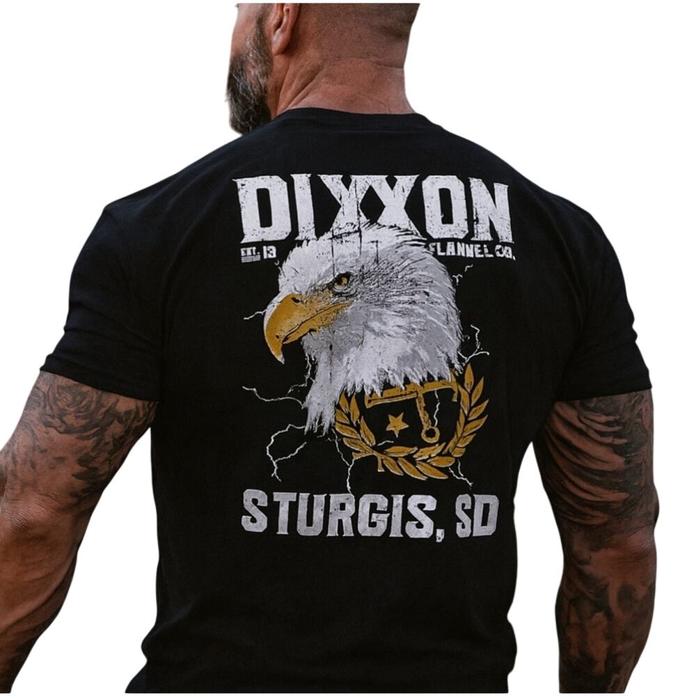 Dixxon Sturgis Let Freedom Caw American Eagle Tee, Black, Size 3XL, NWOT